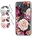 LG V20 Case, V20 Case with Flowers BAISRKE Slim Shockproof Clear Floral Pattern Soft Flexible TPU Back Cover for LG V20 [Purple Pink]
