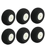 6pcs RC Model Airplane Super Light Sponge Tire Tail Wheel 25mm 1.2