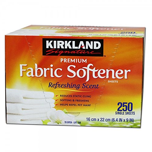 Buy Kirkland Signature Fabric Softener sheets 250 Single Shees Laundry