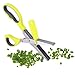 Koolife Herb Scissors Multifunctional Kitchen Shear with 5 Blades and Cleaning Comb