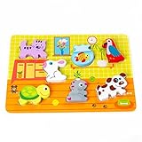 Fat Brain Toys Pet Chunky Puzzle - Pet Pals Chunky Puzzle Baby Toys & Gifts for Ages 1 to 2
