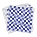 YAOBFULBlue Check Dry Wax Paper Deli Wrap and Basket Liner | 25ct