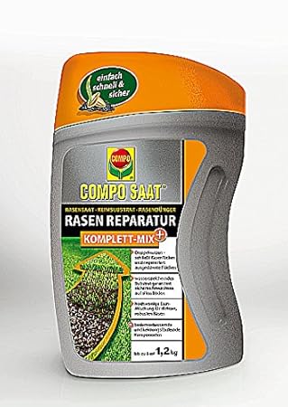 COMPO SAAT® Rasen-Reparatur Komplett Mix+ 1,2 kg für bis zu 6 m² (RSKOMPLETT 1,2)