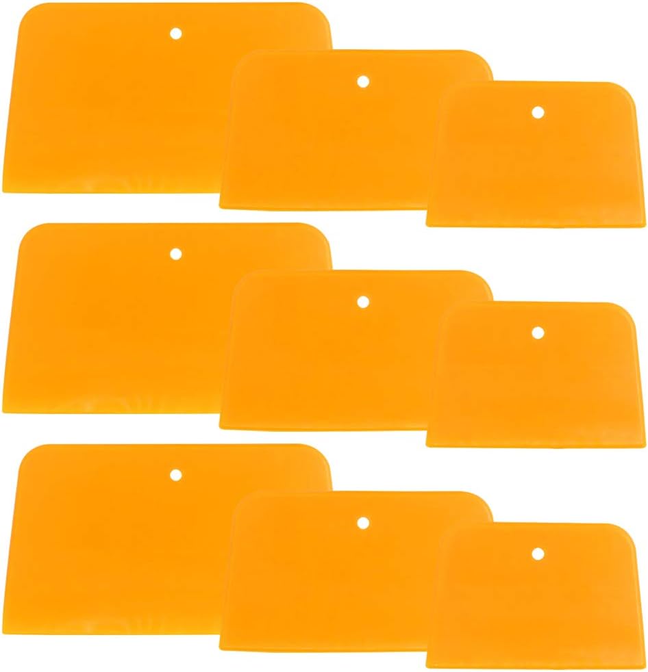 Set of 9 Body Filler Spreaders Automotive Body Fillers, DaKuan 4, 5, 6 Inch Reusable Plastic Spreader For Applying Fillers, Putties, Glazes, Caulks and Paint: Home Improvement