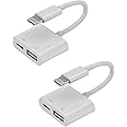 Iphone OTG Adapter Charger Cable Converter(2Pack)Lightning Male to USB Female Dongle for Apple 14 13 12 11 Pro Max Ipad Charge Splitter Camera Memory Keyboard Stick Flash Drive Cord Card Reader Mouse