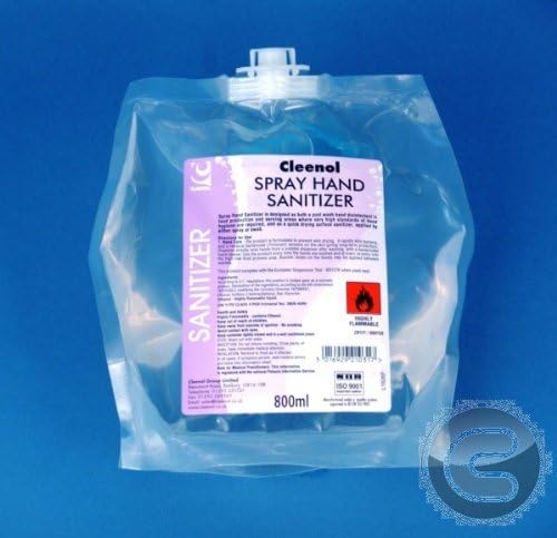 Cleenol 073323 Spray Hand Sanitizer, 800 mL, Pack of 3