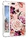 Hepix Flowers iPhone 8 Plus Cases Girly iPhone 7 Plus Floral Case, Pretty Pink Rose iPhone Case with TPU Bumper Clear Soft Flexible Air Cushion Shock Absorption Technology Anti-Scratch Phone Cover primary