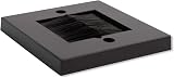 G-PLUG Cable Pass Through Wall Plate with Brush, Black, Single Gang