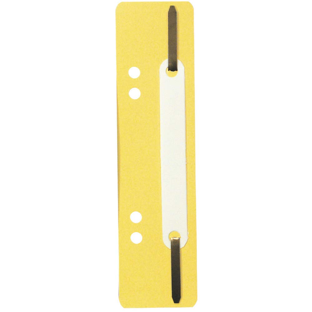 Exacompta - Ref 426004B - Fasteners for Punched Documents - 60mm & 80mm Perforations, Plastic - Suitable for Use With Ring Binders & Lever Arch Files - Yellow (Pack of 250) — image 1