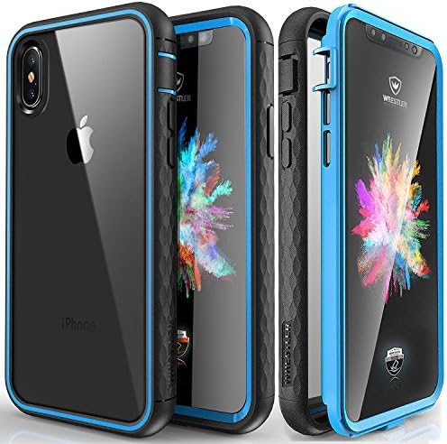 Wrestler iPhone X Case, Kylin Full-body Rugged Hybrid Protection Clear Bumper Case with Built-in Screen Protector for iPhone X