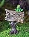Georgetown Home & Garden Miniature Frog Sign Beware of Trolls Garden Decor
