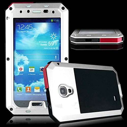Aluminum Metal Water/Shock Proof Gorilla Glass Case For Samsung S4 (Red)