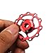 Derailleur Pulley 11T CYSKY Rear Derailleur Jockey Wheel Fit for Road Bike, Mountain Bike, MTB, BMX (2 Pack, Aluminum Alloy, Red)