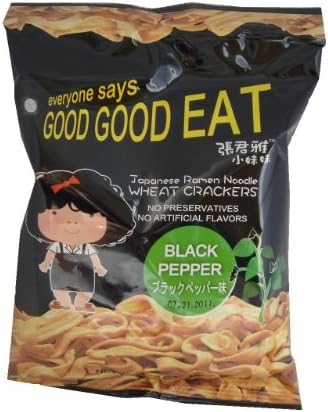 Wei Lih GGE Ramen Noodle Wheat Crackers Black Pepper Flavor, 2.75-Ounce (78g) (Pack of 15)
