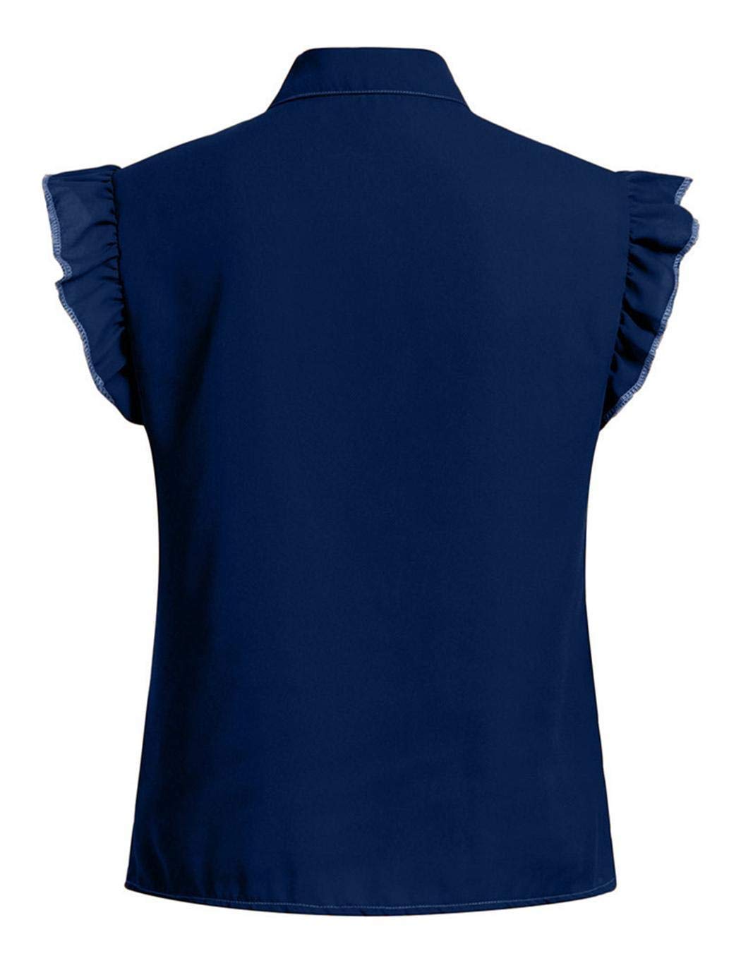 Staywe Damen Sommer Chiffonbluse Kurzarm Bluse Elegant Tops Festlich Oberteile