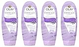 Olay Moisture Ribbons Plus Shea + Lavender Oil Body Wash, 18 oz, pack of 4