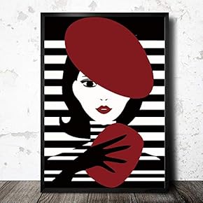 Framed Canvas Wall Art for Living Room, Bedroom Fashion Lady Canvas Prints for Home Decoration Ready to Hang - 16x24 inches