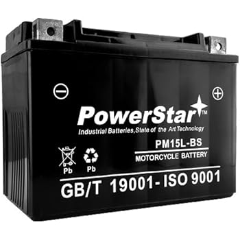 Amazon.com: PowerStar ut9b-bs (yt9b-bs) (12v, 8ah) motorcycle battery
