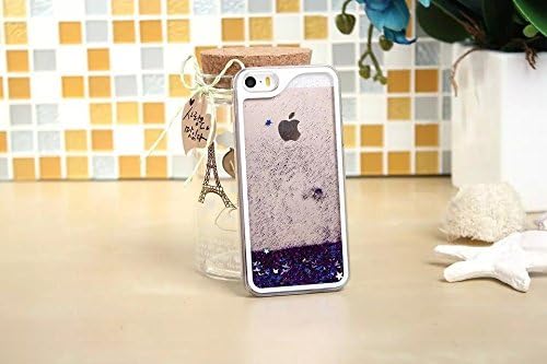 Case For Redmi 1S, CoverProof Hard PC Phone Shell Flowing Liquid Star Quicksand Phone Case Glitter Luxury Transparent Clear Back Phone Cover Tide Cover-Purple