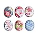 CHOOLD Japanese Style Hand Painted Floral Ceramic Chopsticks Rest Rack Dinner Spoon Stand Knife Fork Holder Chopsticks Stand(Set of 6)