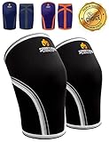 Spartan Strength Knee Sleeves (Pair) Support & Compression for Weightlifting, Powerlifting & Squats, Heavy Duty 7mm Neoprene
