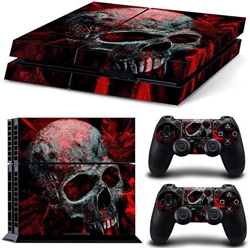 DAPANZ Skull Skin Sticker Vinyl Decal Skin Cover for Playstation 4 Console and Remote Controllers