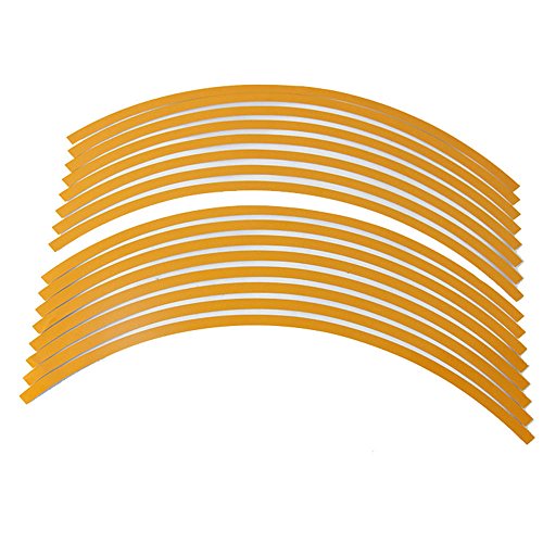 POSSBAY Motorcycle Car Reflective Tape Stickers Decal Wheel Tire Rim Stripe for 17"-19"