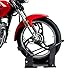 Goplus Motorcycle Wheel Chock Cradle Scooter Bike Stand Lift Mount Trailer (Black)