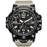 Men's Military Waterproof Digital-Analog Display Sport Watches Multifunctional Wrist Watches for Men