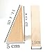 StarMall Set of 2 Montessori Teaching Aids Material Unfinished Wooden Craft Triangle Building Blocks