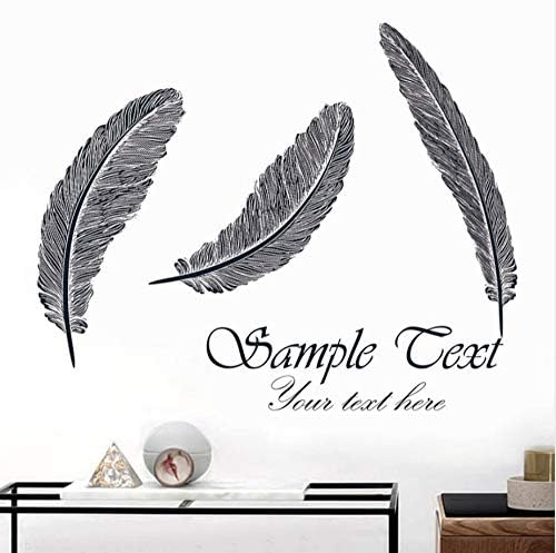 Modern Decoration Feather Wall Stickers DIY Quotes Home Decor Poster Mural