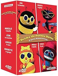 Drôles de petites bêtes - Coffret : Mireille l'abeille + Léon le bourdon + Loulou le pou + Huguette la guêpe - Pack