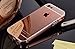 Gravydeals for Apple iPhone 5C Case, Fashion Hybrid Plating Mirror Effected Hard PC Back Cover with Premium Aluminum Metal Bumper Acrylic Protective Case (Rose Gold)