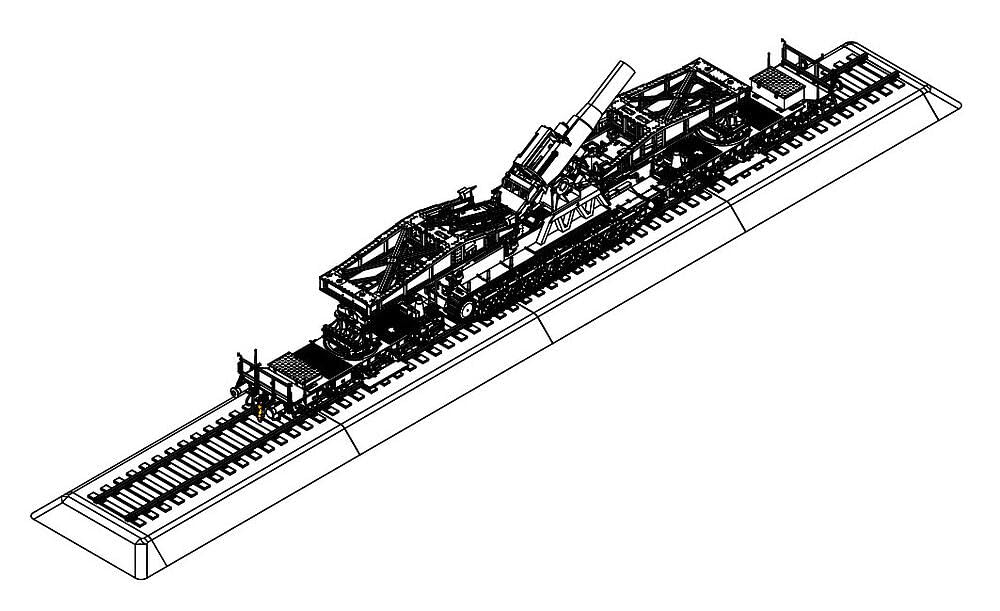 Hobbyboss 1: 72 - Karl Geraet 040/041 On Railway Transport
