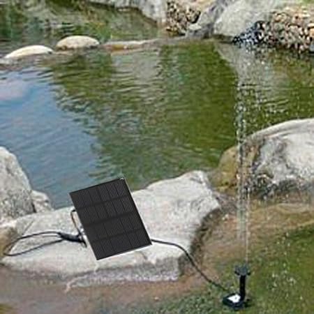 Anself 6V 1.2W Solar Power Water Pump for Garden Pond Foundation, 160L/H