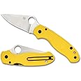 Spyderco Para 3 Lightweight Salt Folding Knife with CPM MagnaCut Plain Edge Blade and Yellow FRN Handle