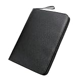 Fountain Roller Ball Pen Case Holder PU Leather Bag for 48 Pens Color Black