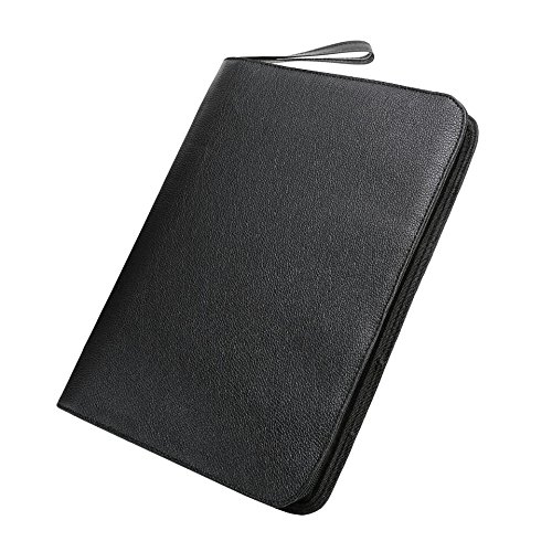 Fountain Roller Ball Pen Case Holder PU Leather Bag for 48 Pens Color Black