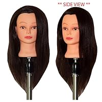 HairZtar 100% Human Hair 20 - 21 " Mannequin Head Hairdresser Training Head Manikin Cosmetology Doll Head - CHERYL