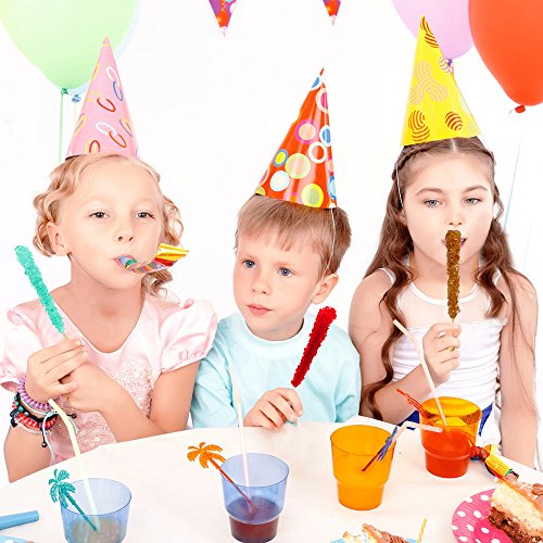 Extra Large Rock Candy Sticks (22g): 48 Strawberry Lollipop - Red Rock Candy Sticks - Individually Wrapped - Espeez Rock Candy Sticks for Candy Buffet, Birthdays, Weddings, Receptions and Baby Shower