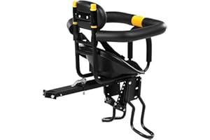 Child Bicycle Seats Bike Front Baby Seats Saddle with Foot Pedals Support Back Rest for MTB Road Bike Bicycle