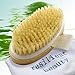 BODY BRUSH for Skin Cleansing - Natural Organic Bristles & Pouch for Travel | Radiant Glowing Healthy Look | SCRUB & EXFOLIATE for Better Health and Beauty | Bath or Shower | Wet & Dry | 2 for 1 SALE!