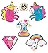 Curious Columbus Non-Slip Bathtub Stickers Pack of 10 Unicorns and Rainbows Decal Treads. Best Adhesive Safety Anti Skid, Anti-Slip Bathtub Appliques for Bath Tub and Shower Surfaces