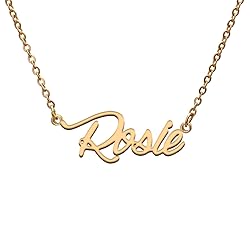 Rosie Name Tag Necklaces for Her His Friends