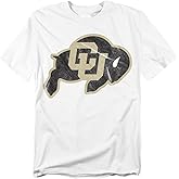 University of Colorado Official Distressed Primary Unisex Adult T-Shirt, White, Small