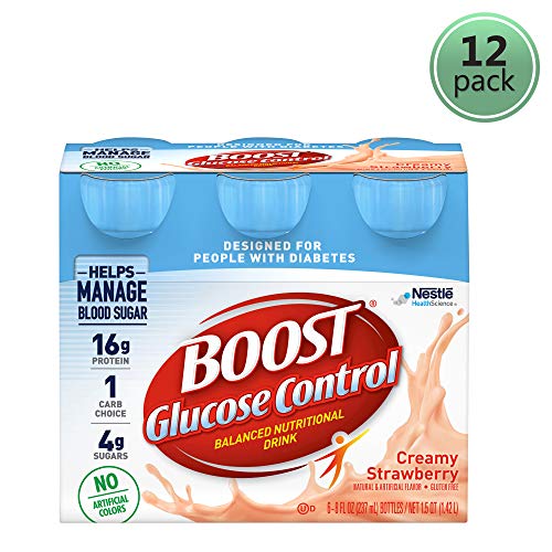 Boost Glucose Control Nutritional Drink, Strawberry Bliss, 8 fl oz Bottle - 12 Pack