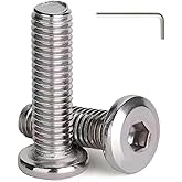 1/4-20 x 1-1/4" (20 Pack) Flat Head Hex Socket Cap Screws Bolts, 304 Stainless Steel 18-8, Hex Drive, Bright Finish, Fully Machine Thread