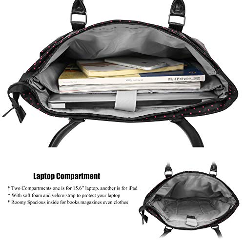 image for DTBG Laptop Tote Bag, 15.6 Inch Women Shoulder Bag Nylon Briefcase Cas