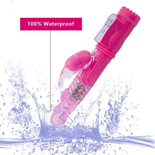 Portable 12 Thrusting Rotating Modes G~SpÃ´t VÃ®b~rÃ¡~tÃ¶rs-Silicone Waterproof Rechargeable Massager