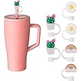 KEUYE Straw Cover Compatible With Brumate 30oz and 40oz,Adjustable Silicone Era Straw Cover, 6PCS Colorful Straw Cover Compatible With Brumate Era 12 mm straw cover (Cactus)